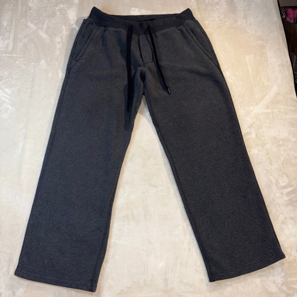 Lululemon City Sweat Joggers Mens XL Charcoal Gray Heather Fleece Straight Leg